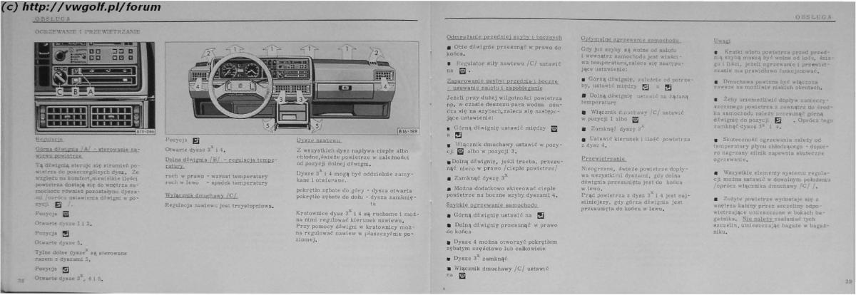 VW Golf II 2 MK2 instrukcja obslugi / page 21