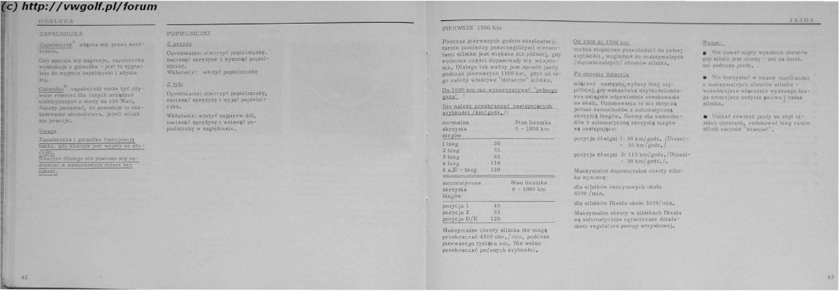 VW Golf II 2 MK2 instrukcja obslugi / page 23