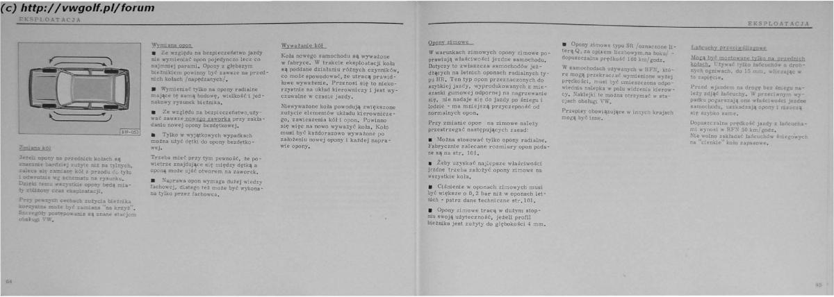 VW Golf II 2 MK2 instrukcja obslugi / page 34