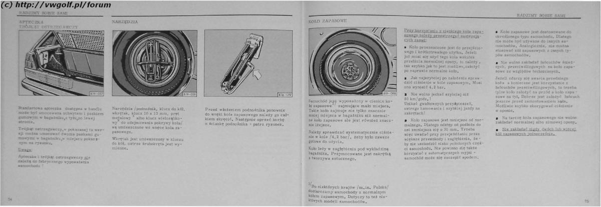 VW Golf II 2 MK2 instrukcja obslugi / page 39