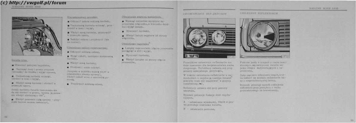 VW Golf II 2 MK2 instrukcja obslugi / page 43