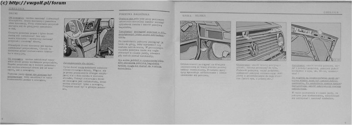 VW Golf II 2 MK2 instrukcja obslugi / page 5