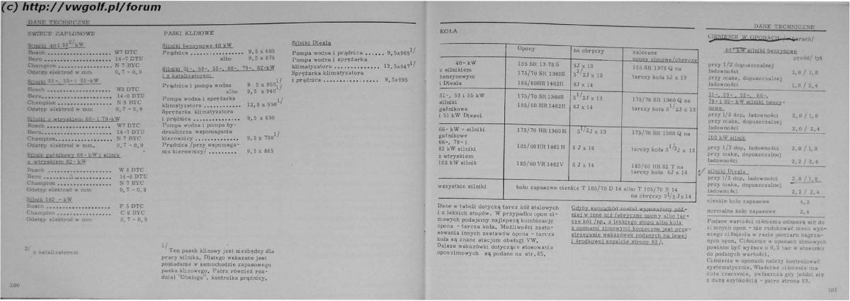 VW Golf II 2 MK2 instrukcja obslugi / page 52