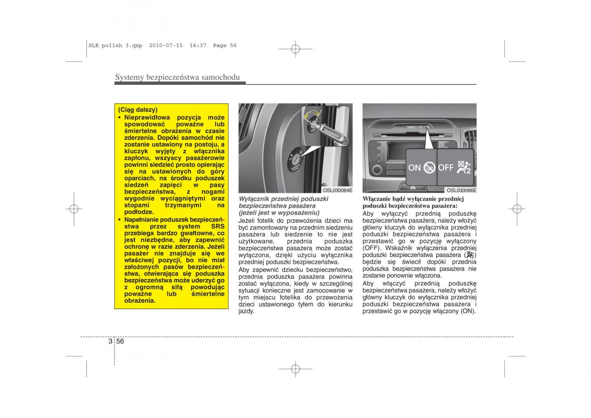 instrukcja obslugi  Kia Sportage III instrukcja / page 71