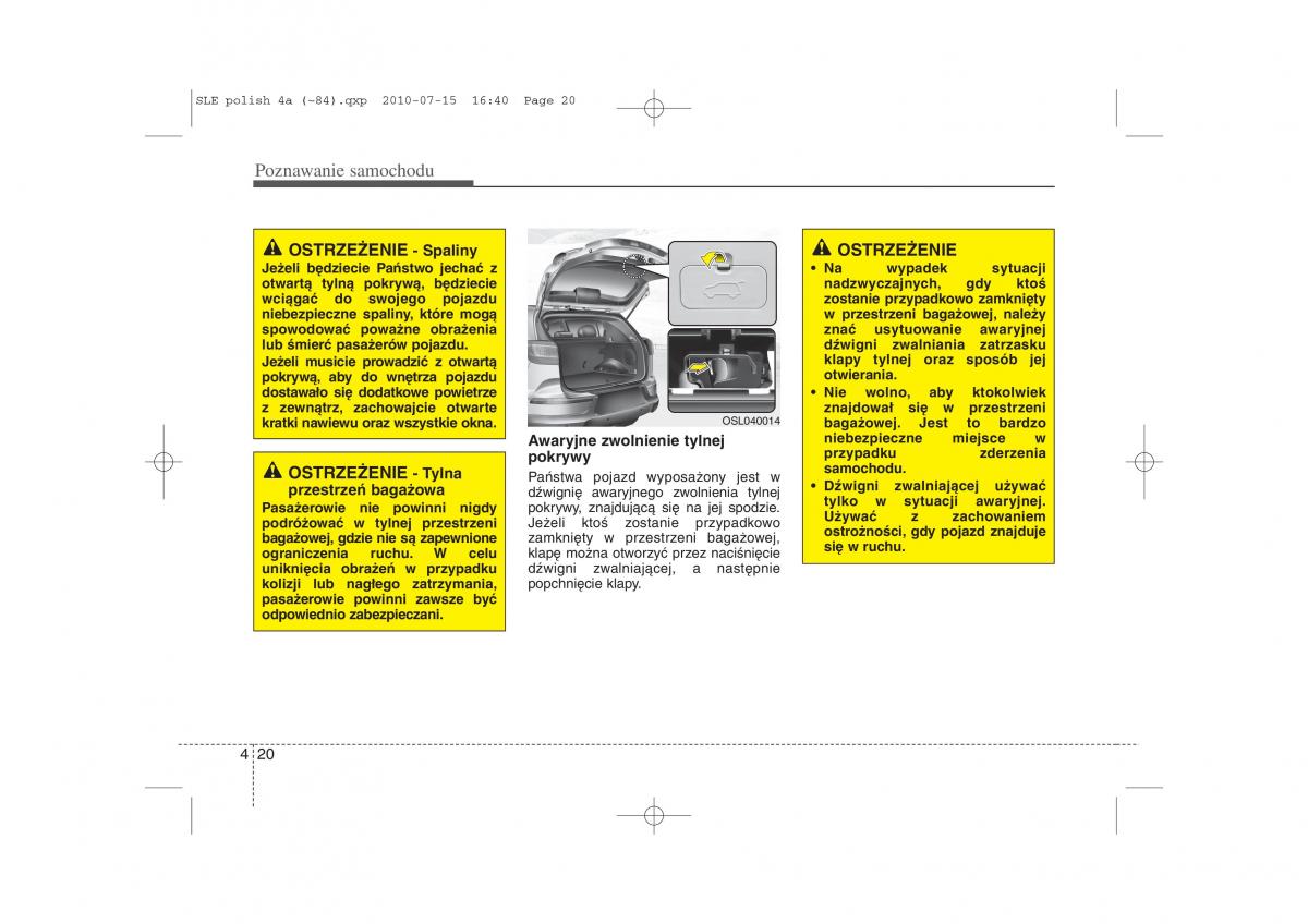 instrukcja obslugi  Kia Sportage III instrukcja / page 105