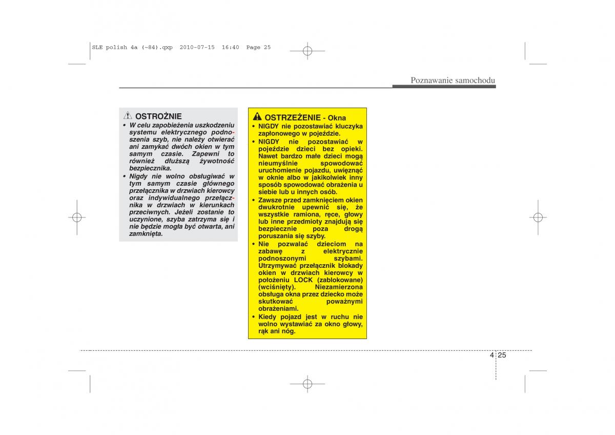 instrukcja obslugi  Kia Sportage III instrukcja / page 110