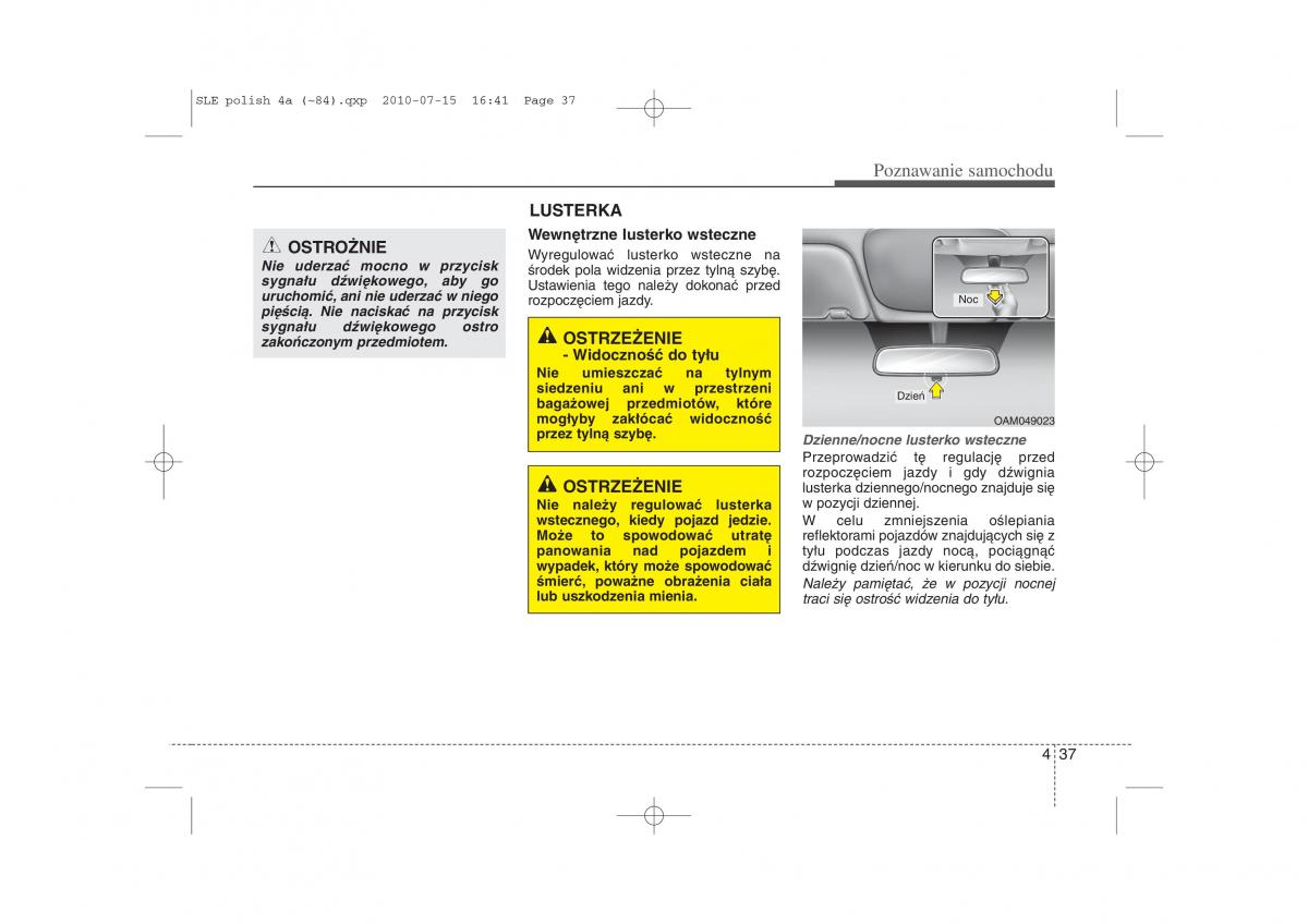 instrukcja obslugi  Kia Sportage III instrukcja / page 122