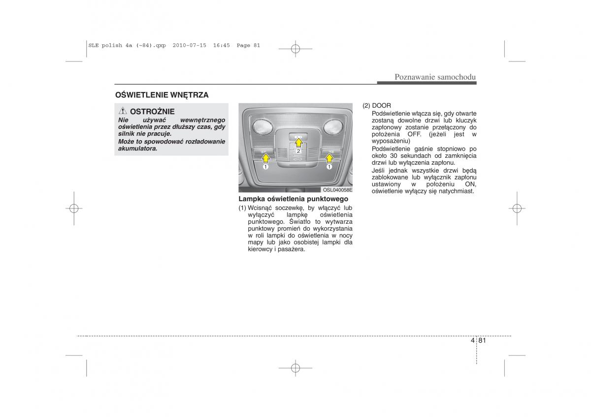 instrukcja obslugi  Kia Sportage III instrukcja / page 166