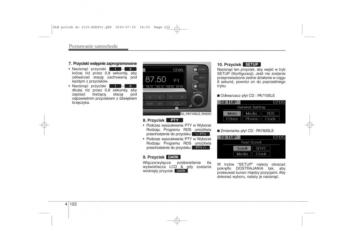 instrukcja obslugi  Kia Sportage III instrukcja / page 207