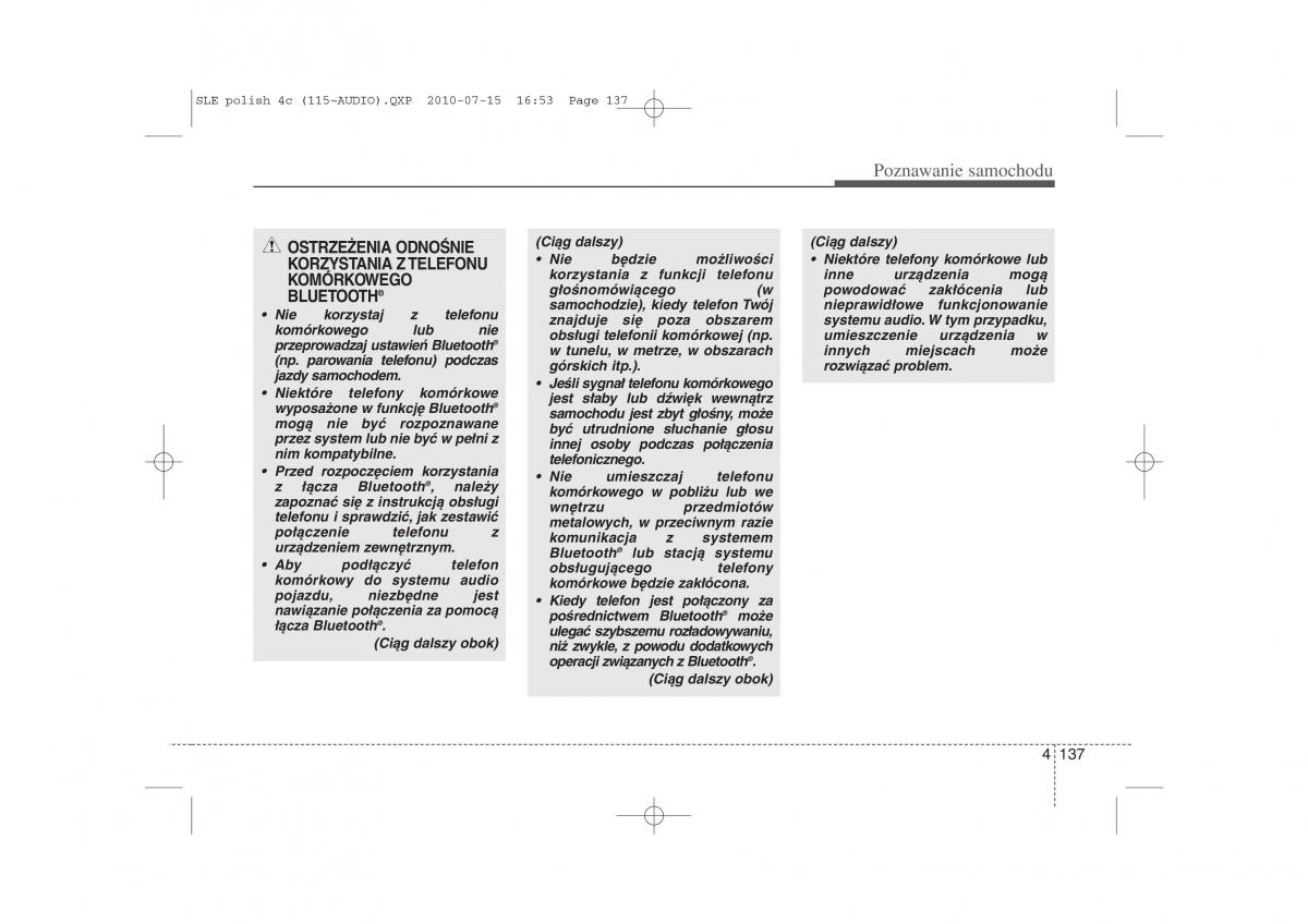 instrukcja obslugi  Kia Sportage III instrukcja / page 222