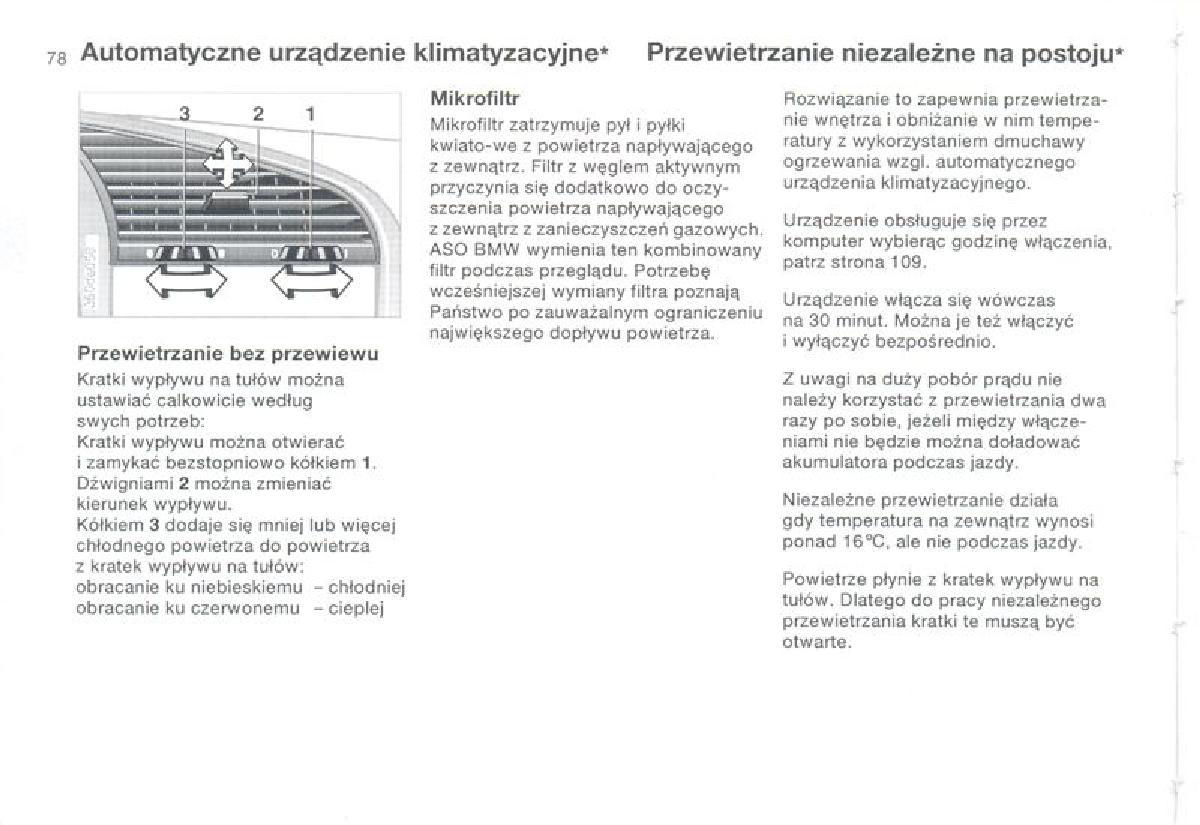 BMW 3 E36 instrukcja obslugi / page 78