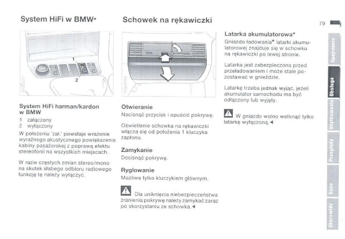 BMW 3 E36 instrukcja obslugi / page 79