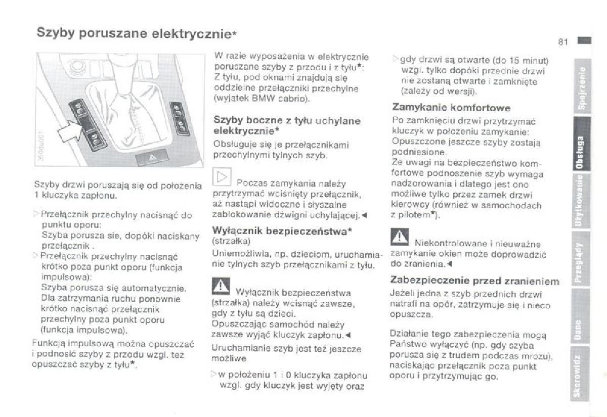 BMW 3 E36 instrukcja obslugi / page 81