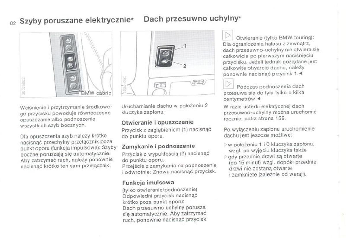 BMW 3 E36 instrukcja obslugi / page 82