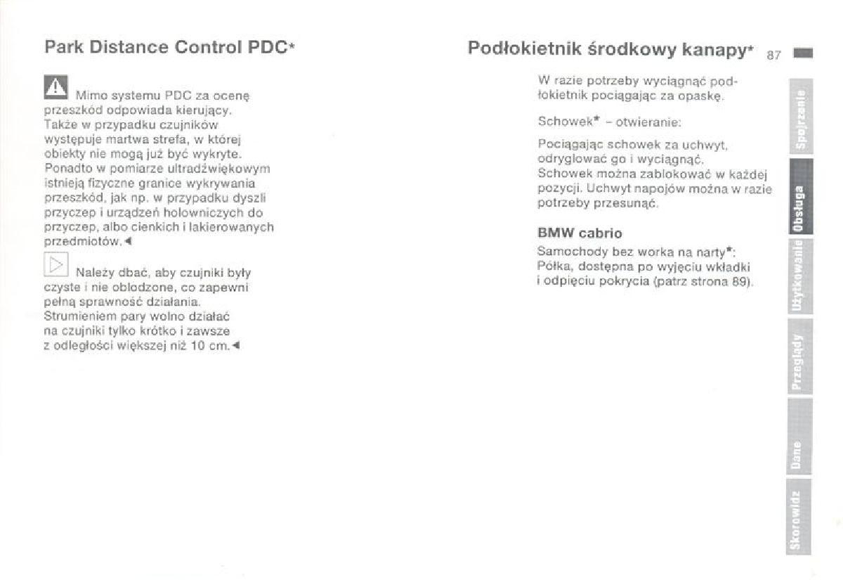BMW 3 E36 instrukcja obslugi / page 87