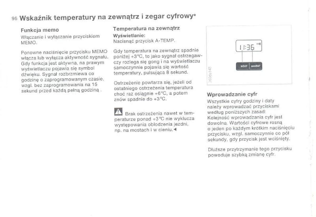 BMW 3 E36 instrukcja obslugi / page 96