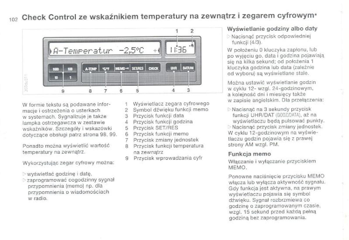 BMW 3 E36 instrukcja obslugi / page 102