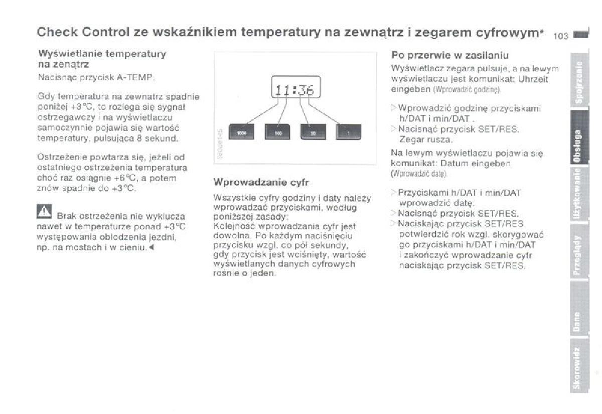 BMW 3 E36 instrukcja obslugi / page 103