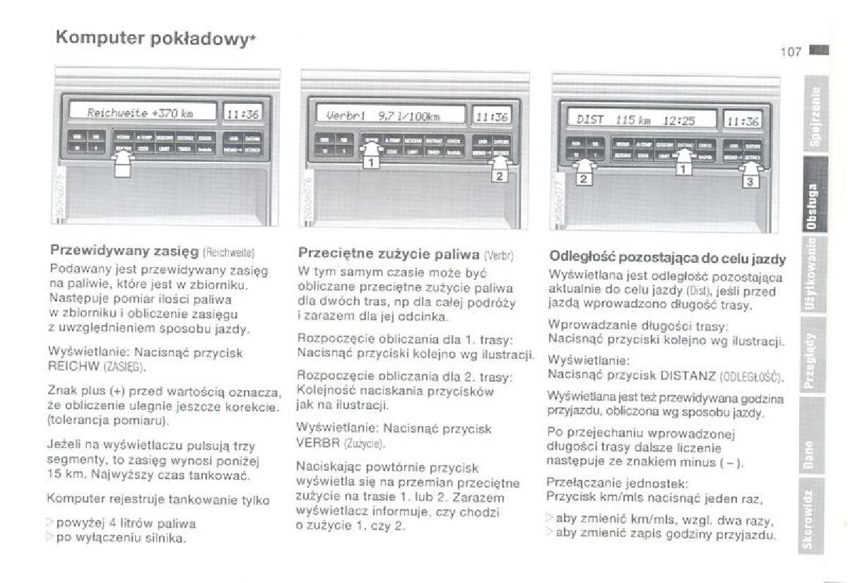 BMW 3 E36 instrukcja obslugi / page 107