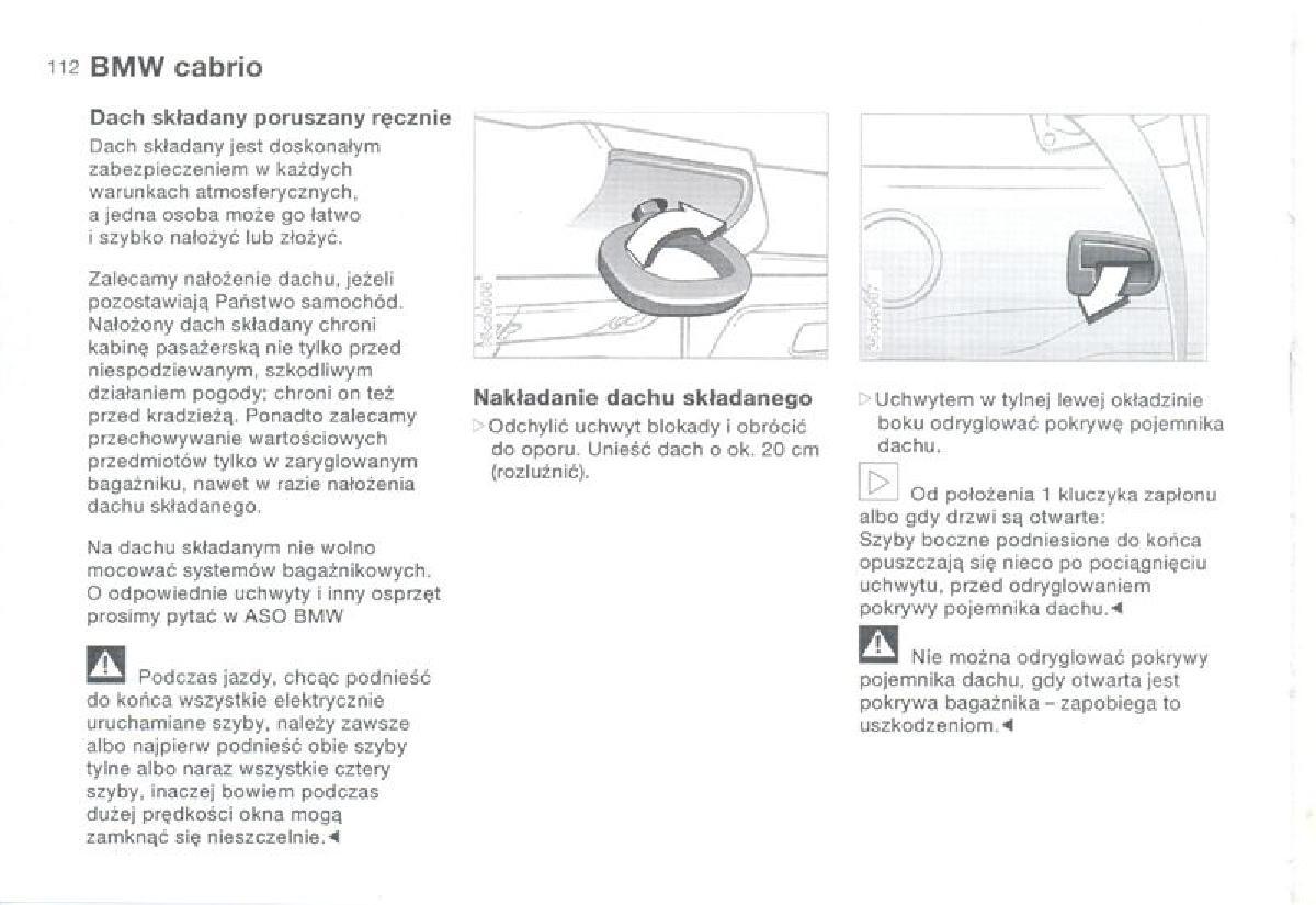 BMW 3 E36 instrukcja obslugi / page 112