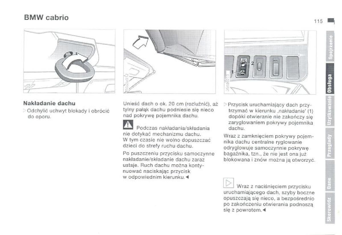 BMW 3 E36 instrukcja obslugi / page 115