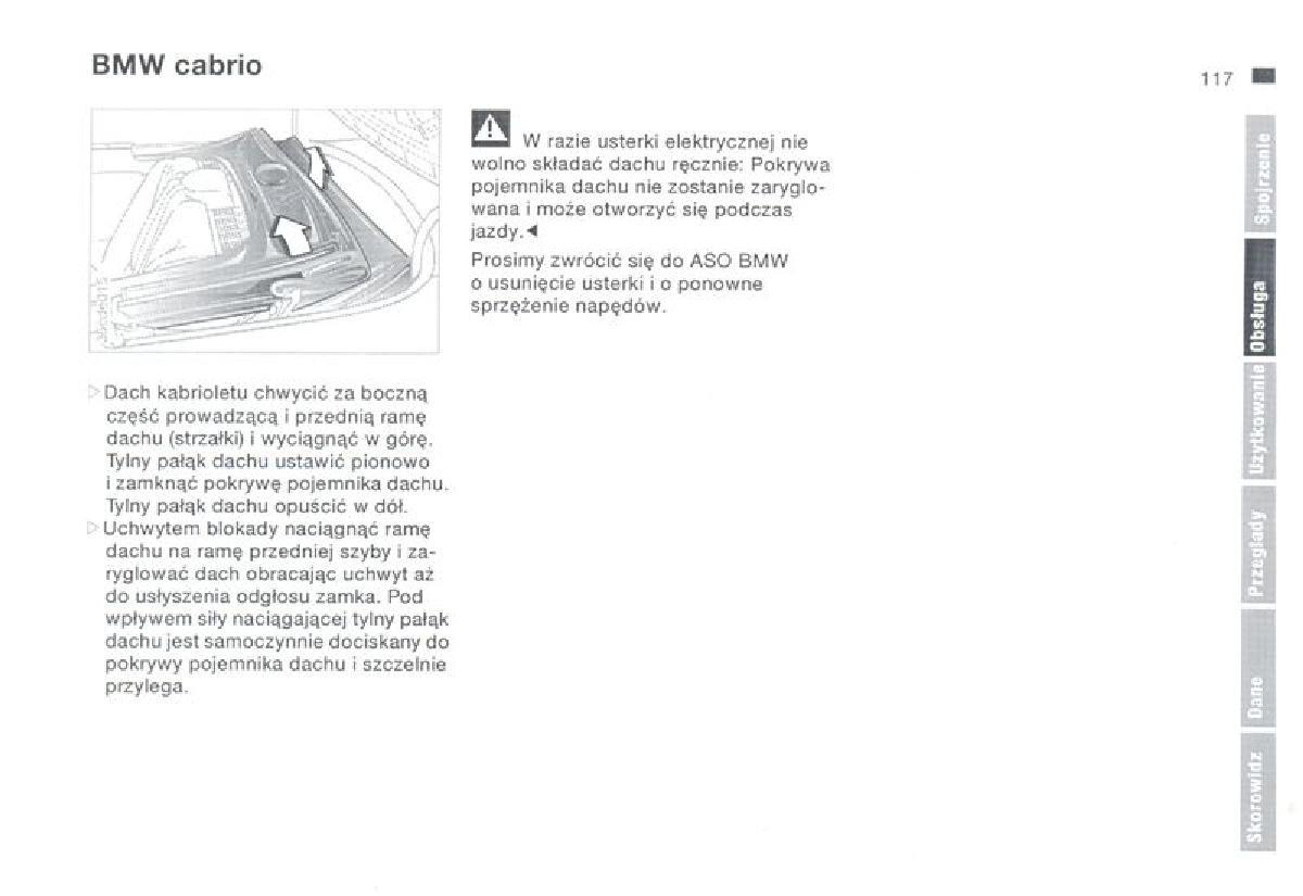 BMW 3 E36 instrukcja obslugi / page 117