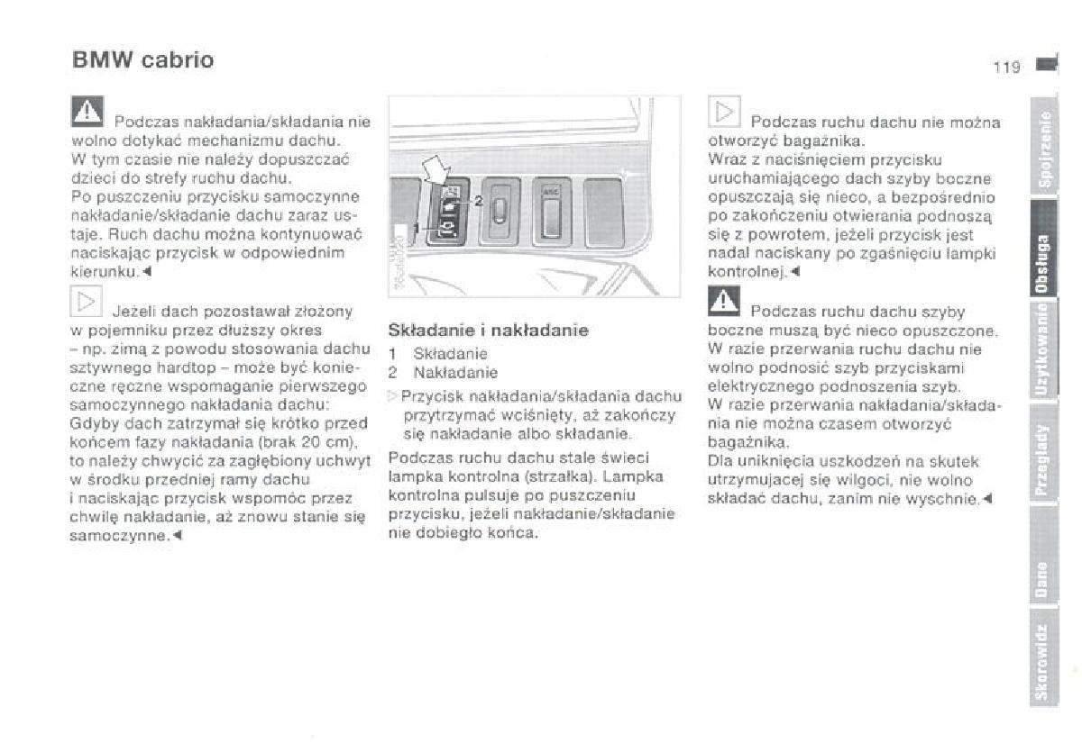 BMW 3 E36 instrukcja obslugi / page 119