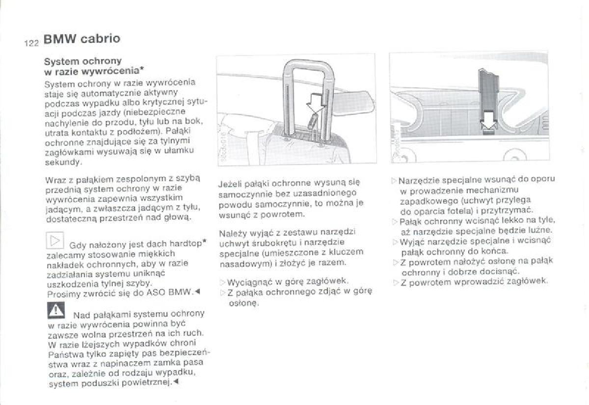 BMW 3 E36 instrukcja obslugi / page 122