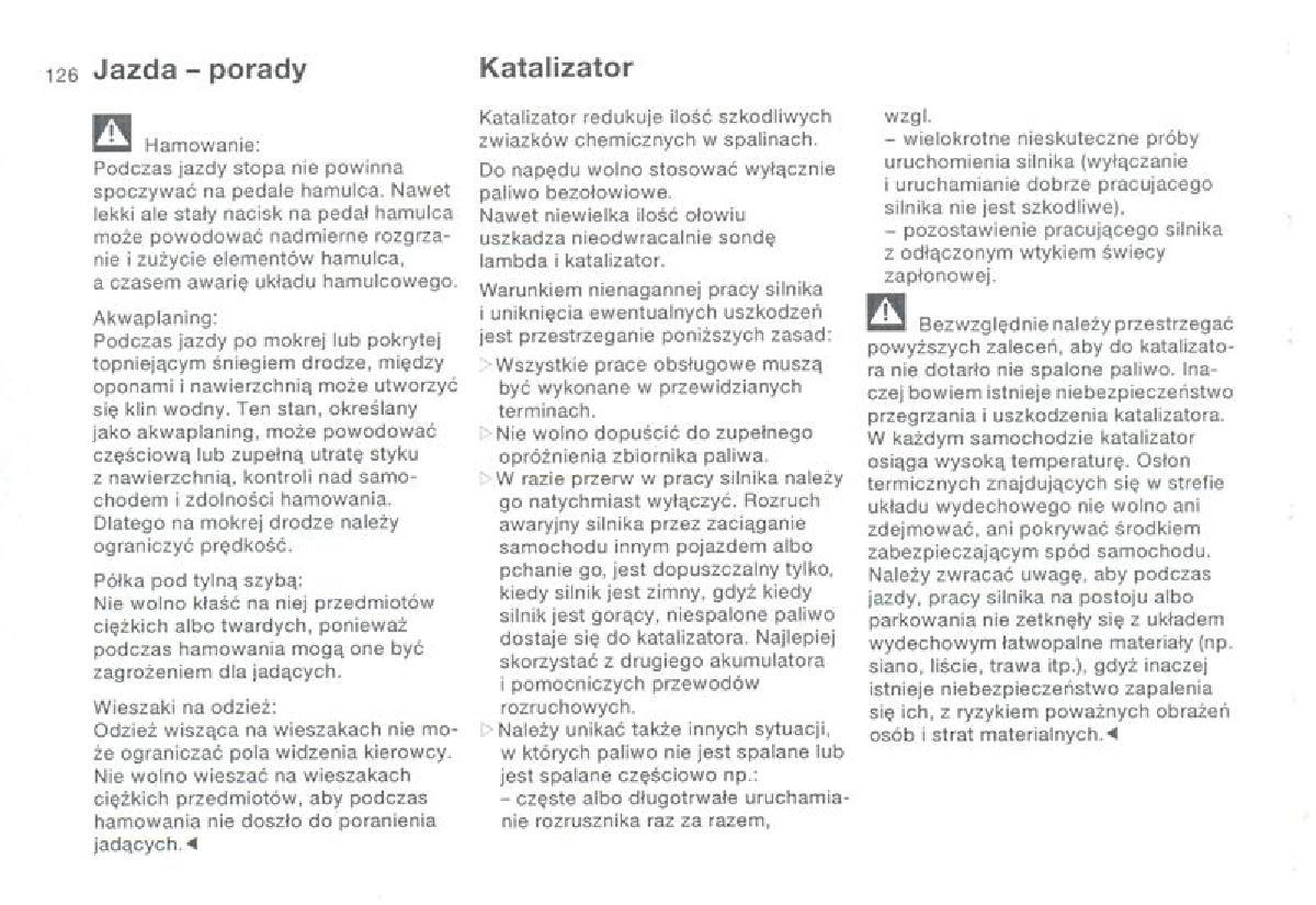 BMW 3 E36 instrukcja obslugi / page 126