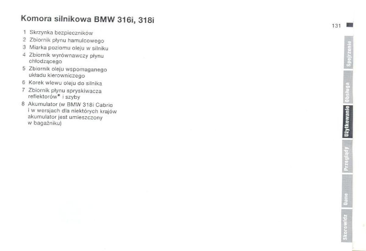 BMW 3 E36 instrukcja obslugi / page 131