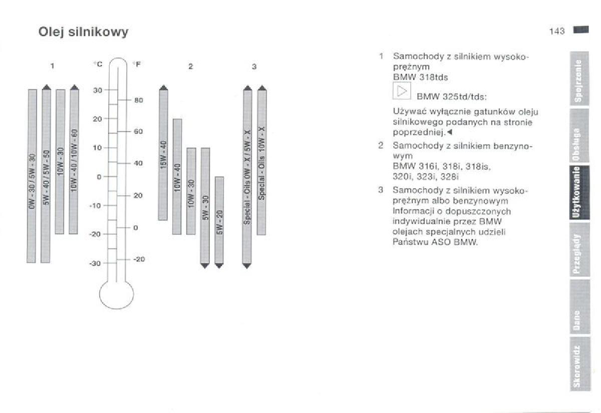 BMW 3 E36 instrukcja obslugi / page 143