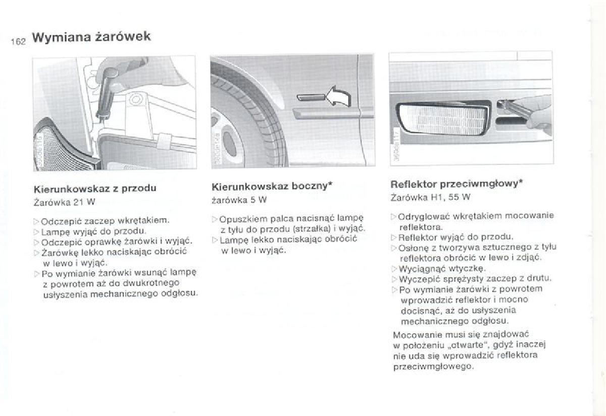 BMW 3 E36 instrukcja obslugi / page 162