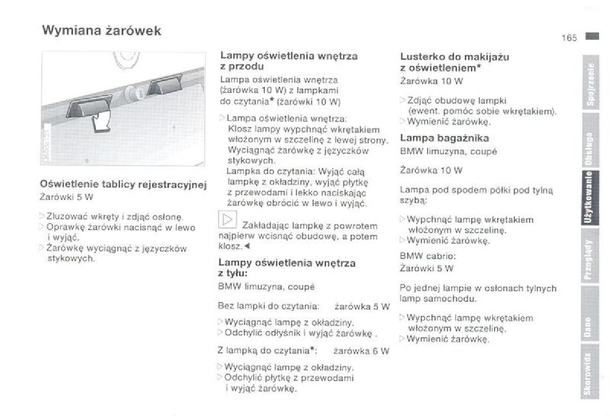 BMW 3 E36 instrukcja obslugi / page 165