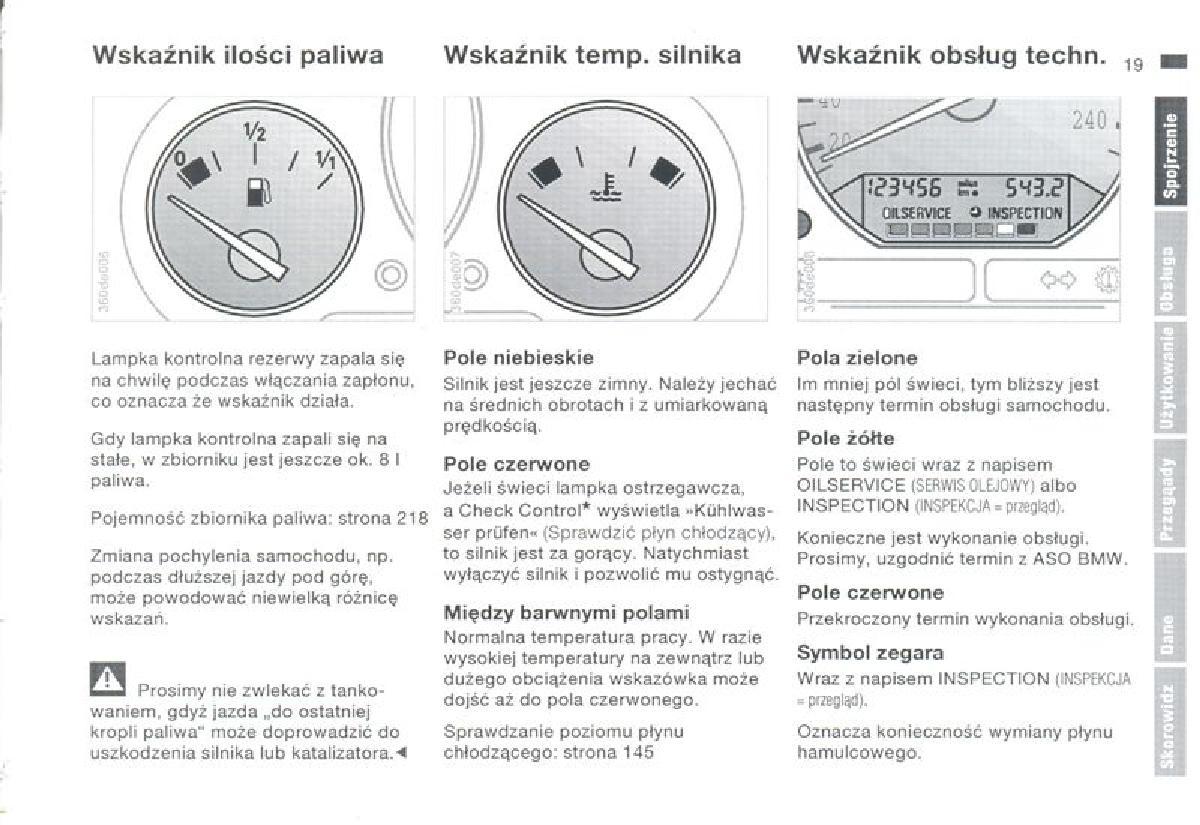 BMW 3 E36 instrukcja obslugi / page 19