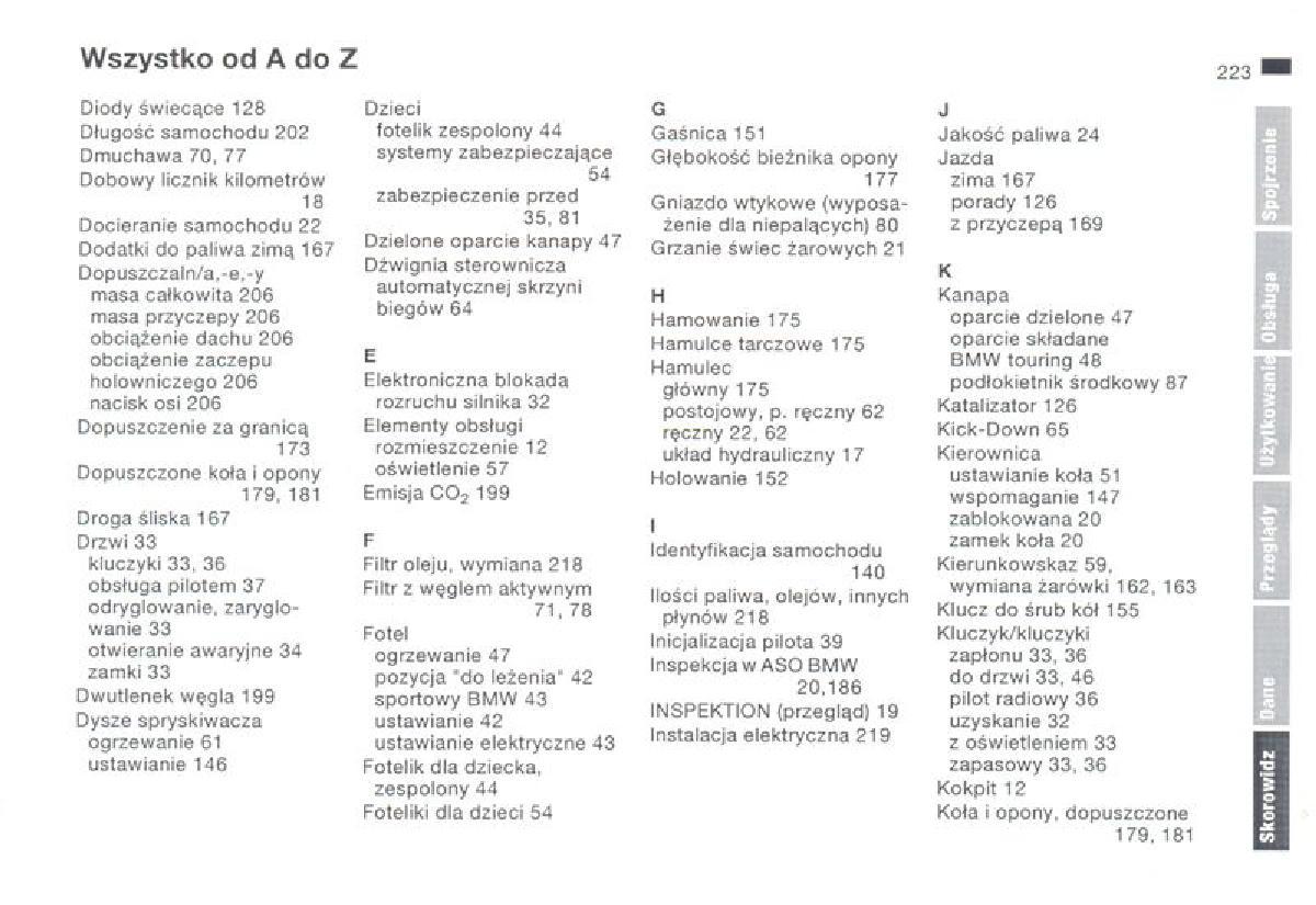 BMW 3 E36 instrukcja obslugi / page 223