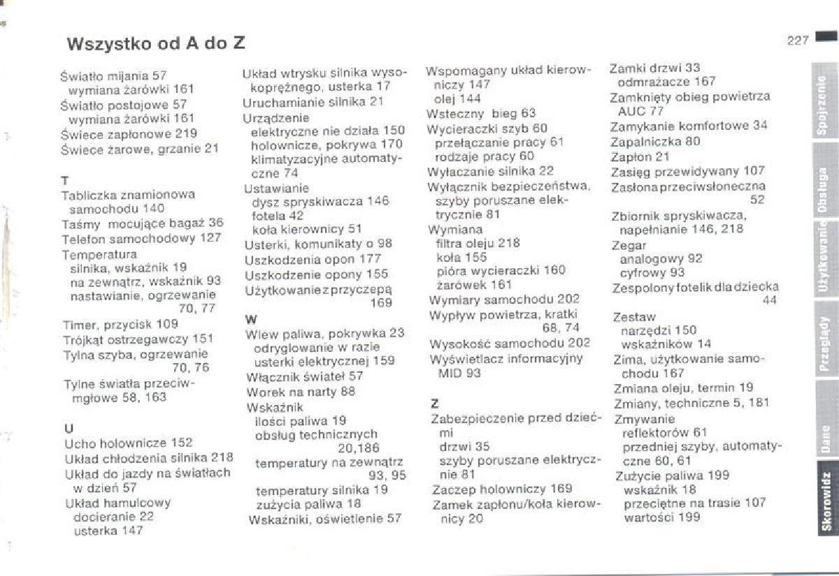 BMW 3 E36 instrukcja obslugi / page 227