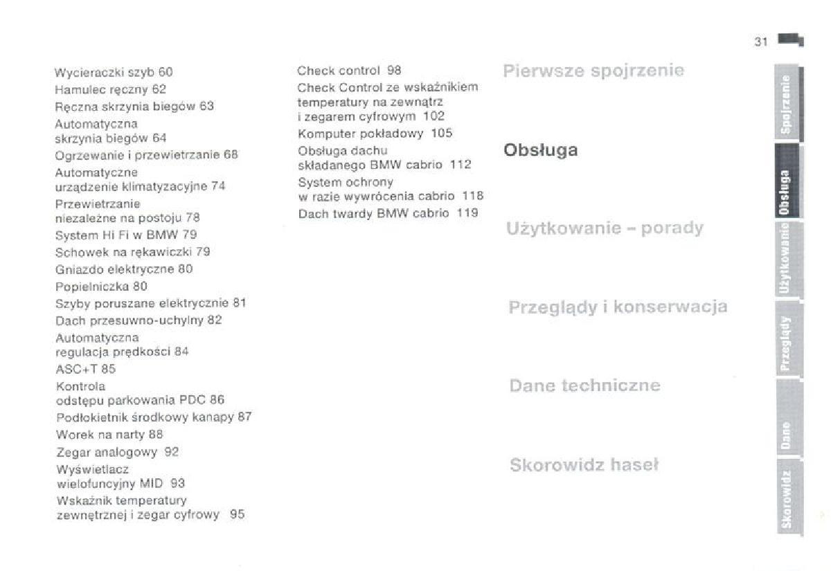 BMW 3 E36 instrukcja obslugi / page 31