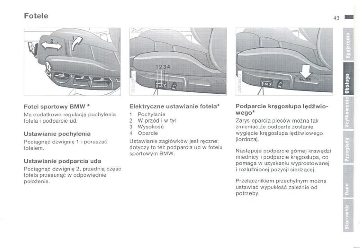 BMW 3 E36 instrukcja obslugi / page 43