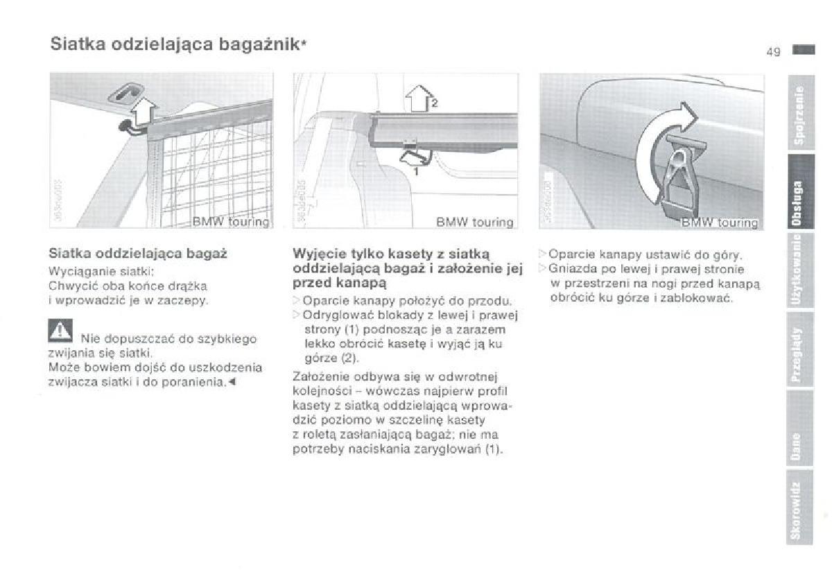 BMW 3 E36 instrukcja obslugi / page 49