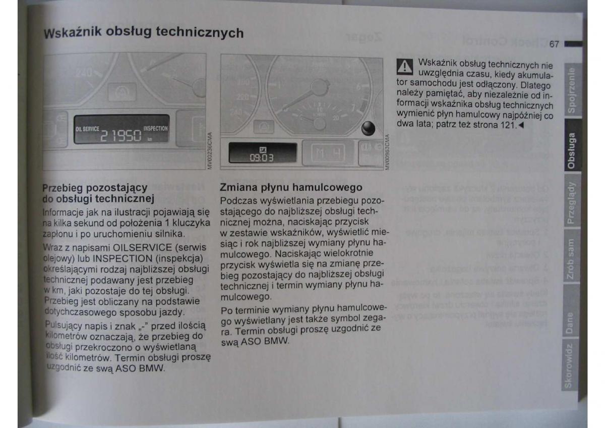 BMW E46 instrukcja obslugi / page 69