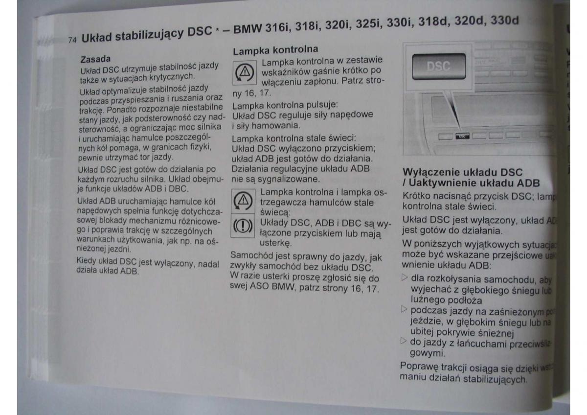 BMW E46 instrukcja obslugi / page 76