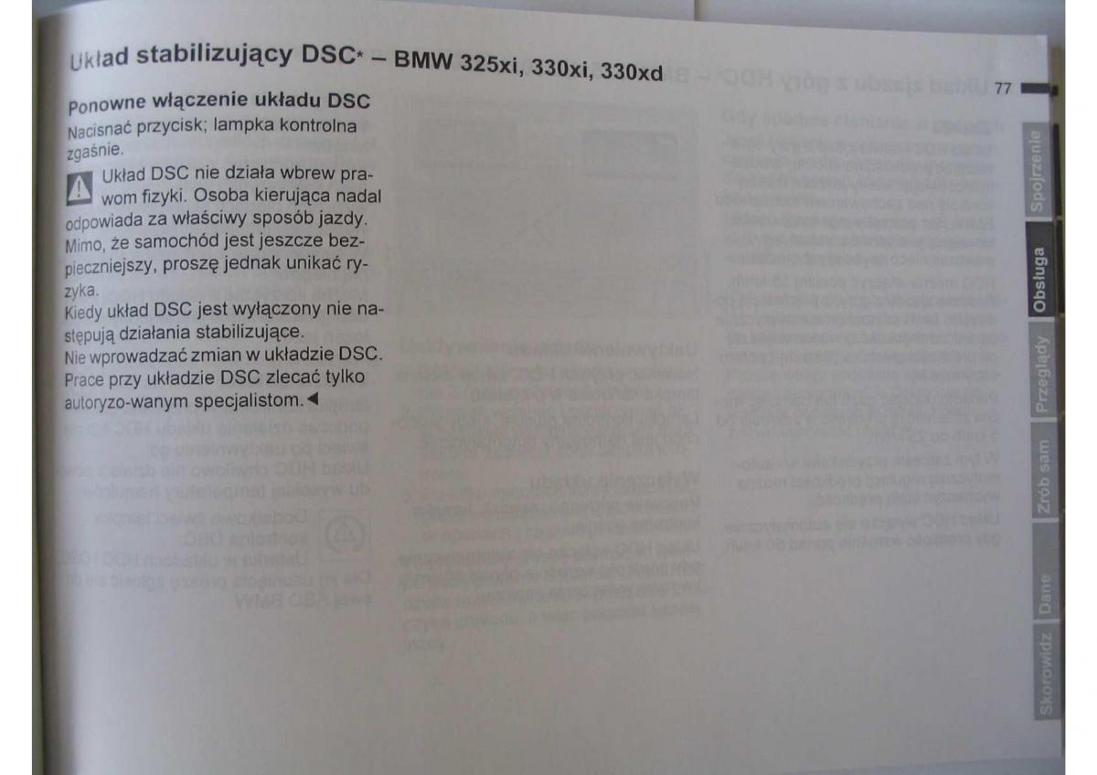 BMW E46 instrukcja obslugi / page 79