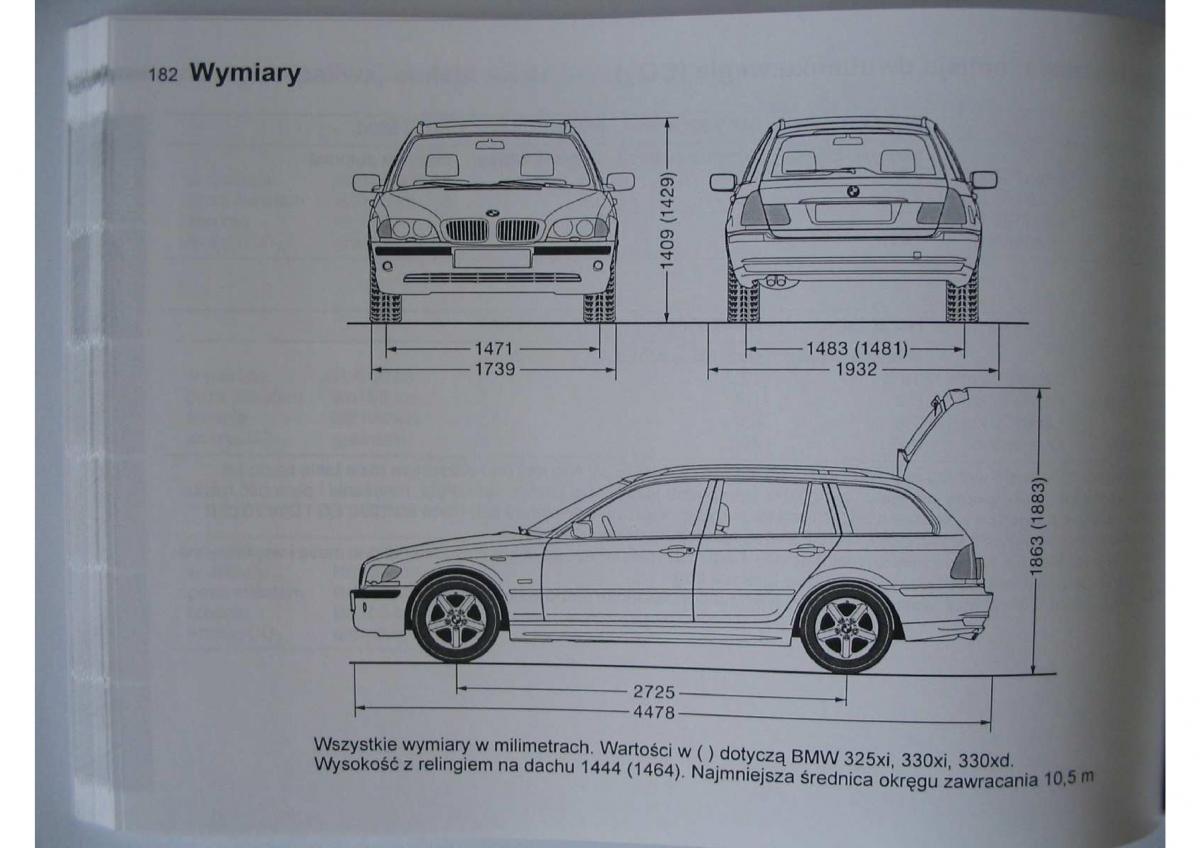 BMW E46 instrukcja obslugi / page 186