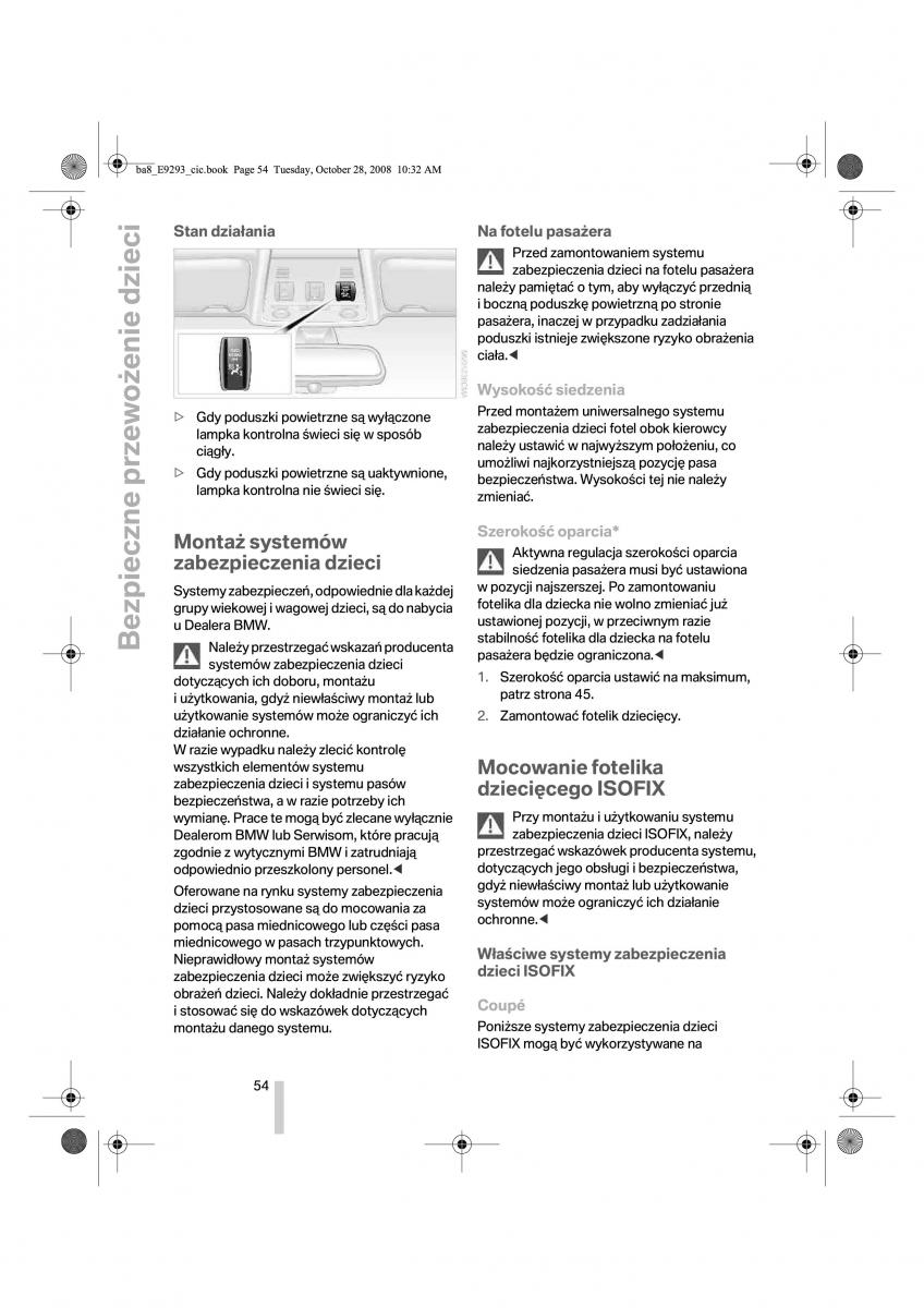 BMW 3 E92 E93 instrukcja obslugi / page 55