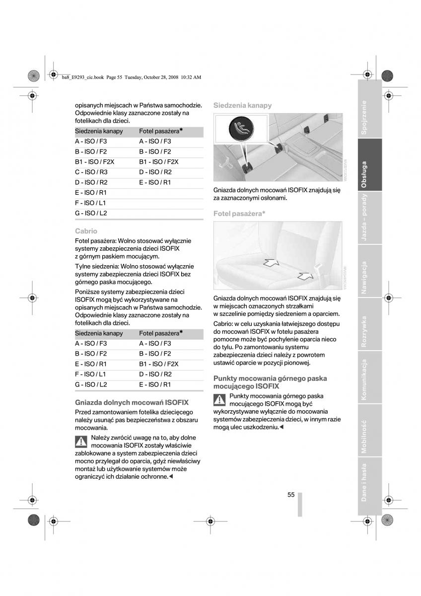 BMW 3 E92 E93 instrukcja obslugi / page 56