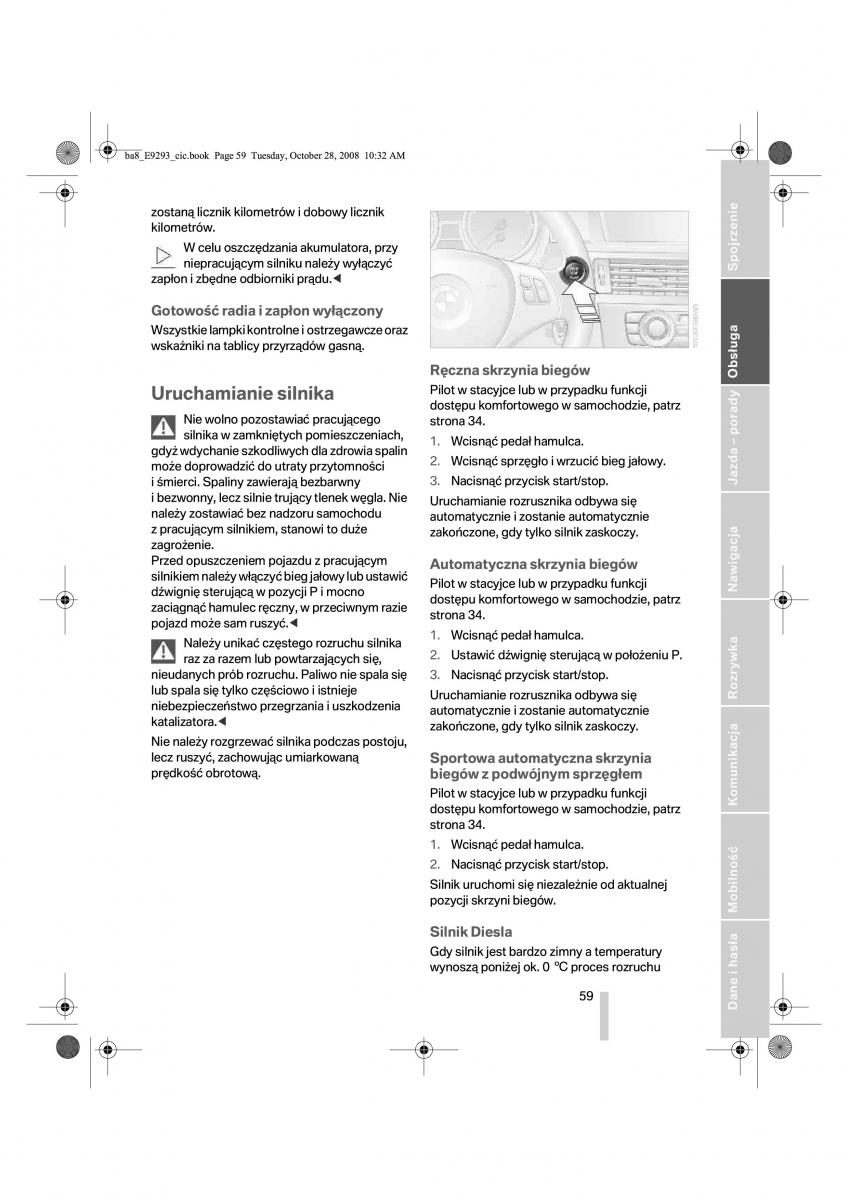 BMW 3 E92 E93 instrukcja obslugi / page 60