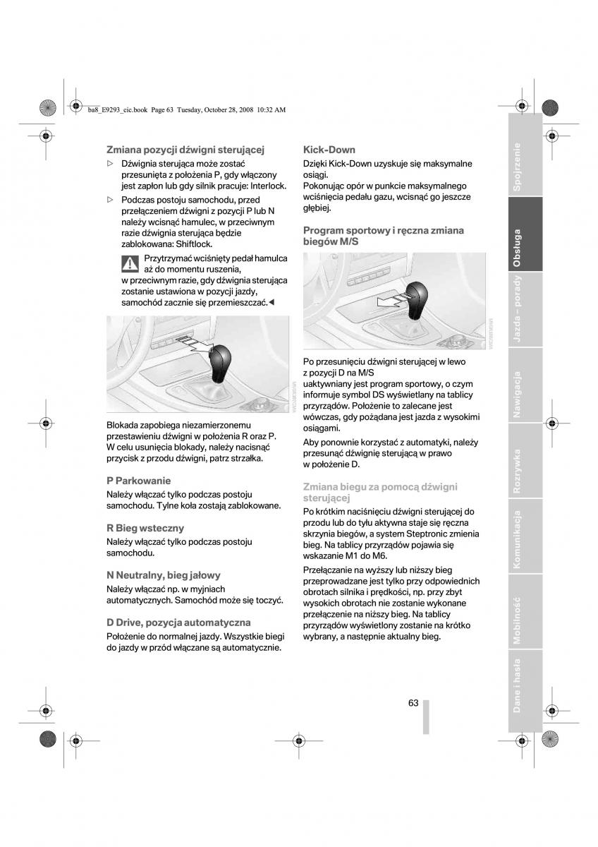 BMW 3 E92 E93 instrukcja obslugi / page 64