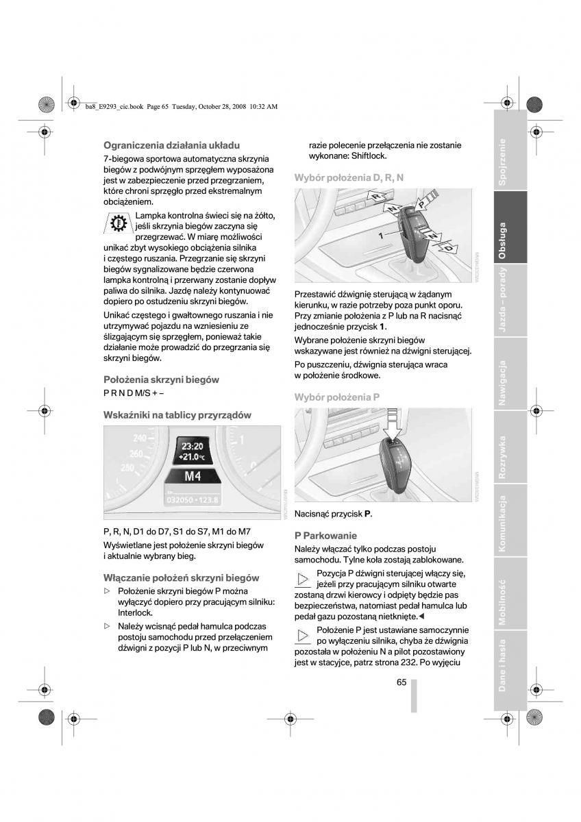 BMW 3 E92 E93 instrukcja obslugi / page 66