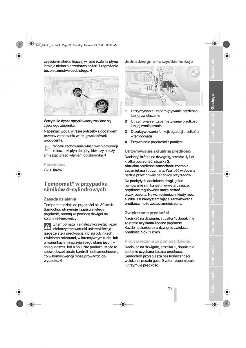 BMW 3 E92 E93 instrukcja obslugi / page 72