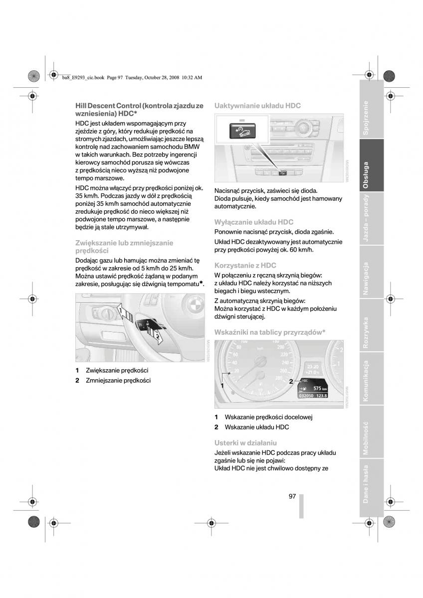 BMW 3 E92 E93 instrukcja obslugi / page 98